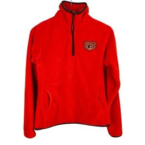NHL Philadelphia Flyers Orange Quarter-Zip Pullover Size Small